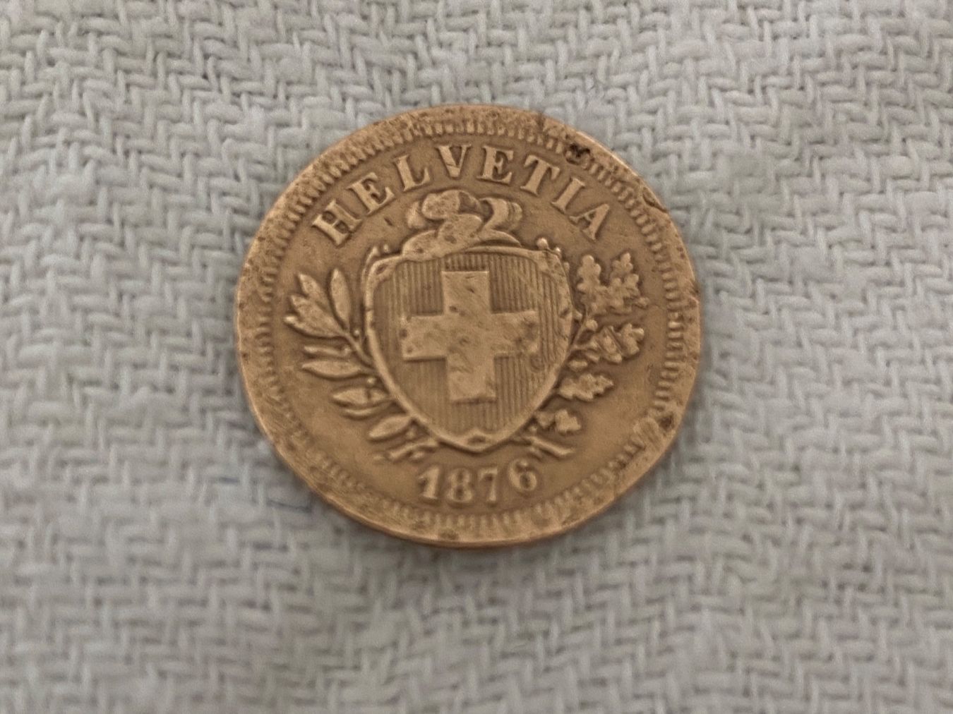 Alle Münzen: 1 centime/Rappen 1876 – Gebraucht aus Nyon von Ilmi09