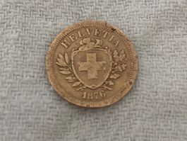 1 centime/Rappen 1876