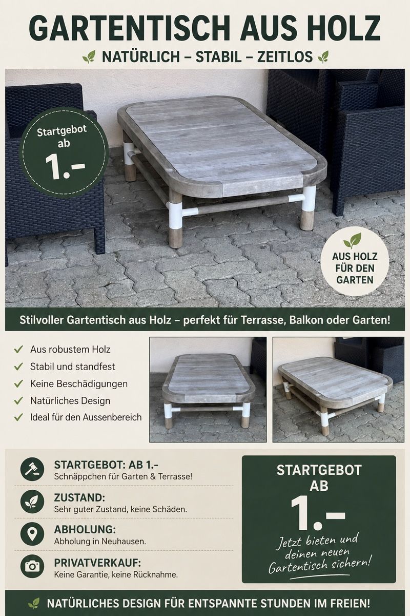 Tische: GARTENTISCH AUS HOLZ – Gebraucht aus Neuhausen von anw_dcq9 1