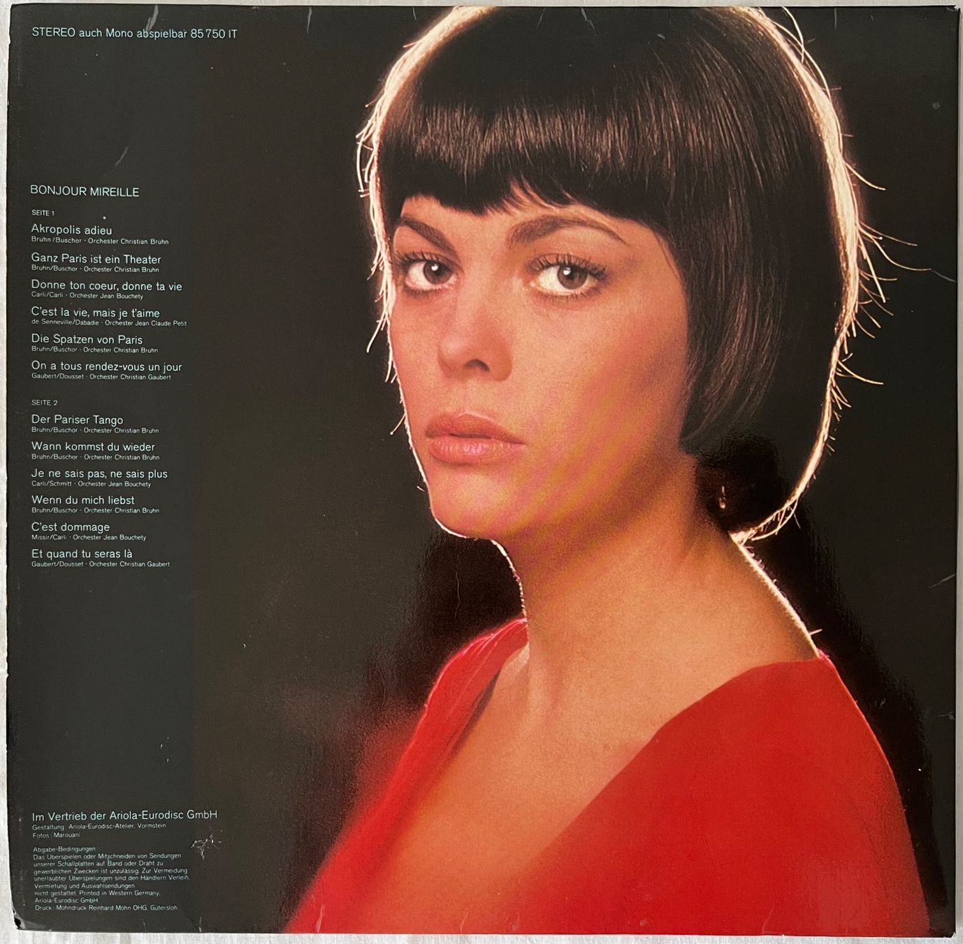 Schallplatten: Mireille Mathieu – Bonjour Mireille, einschließlich Poster – Gebraucht aus Döttingen von zha_xh2w 2