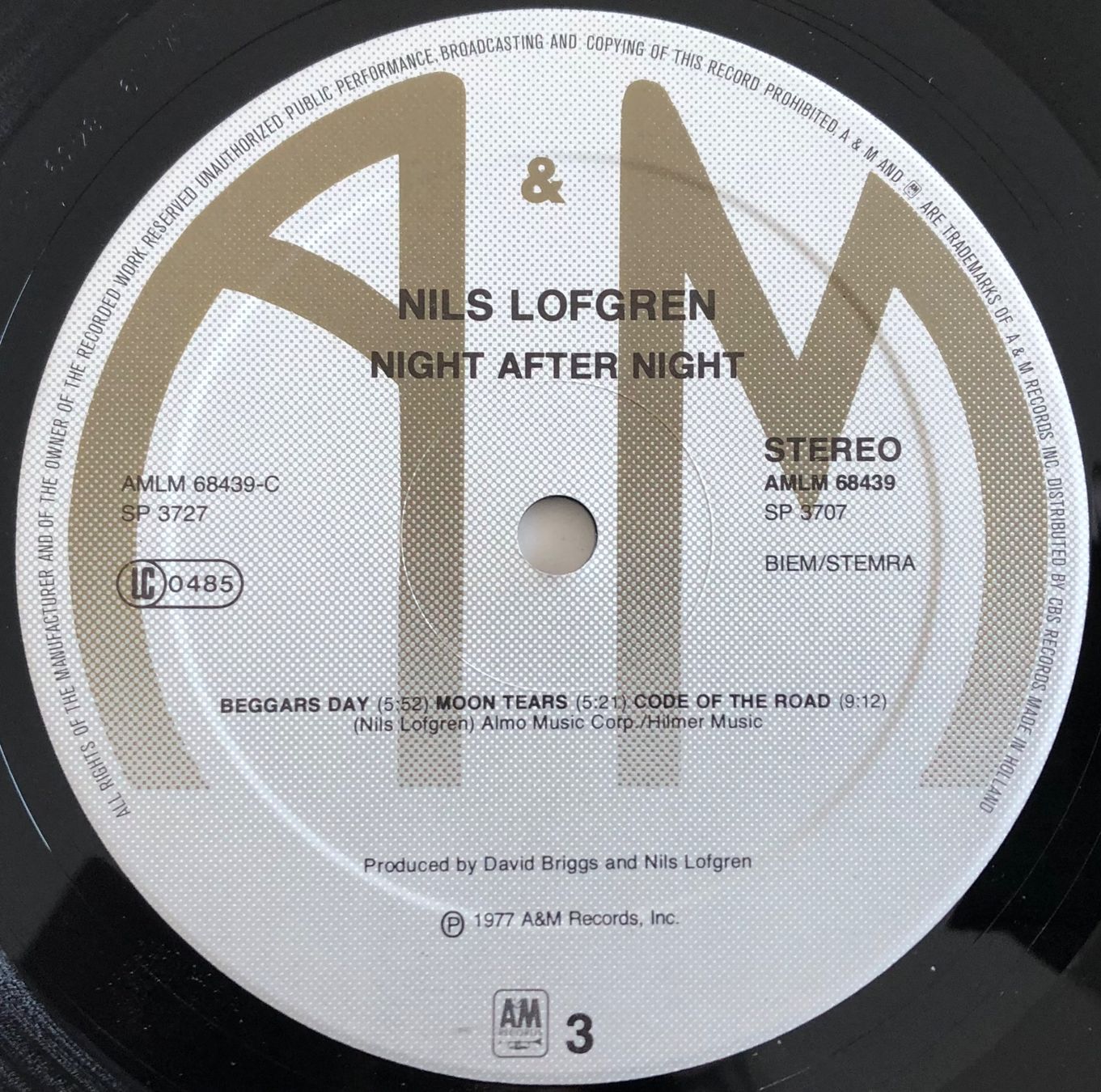 Dischi in vinile: CRAZY HORSE / NILS LOFGREN - NIGHT AFTER NIGHT – Usato da Poliez-Pittet venduto da Newtown-Records 3