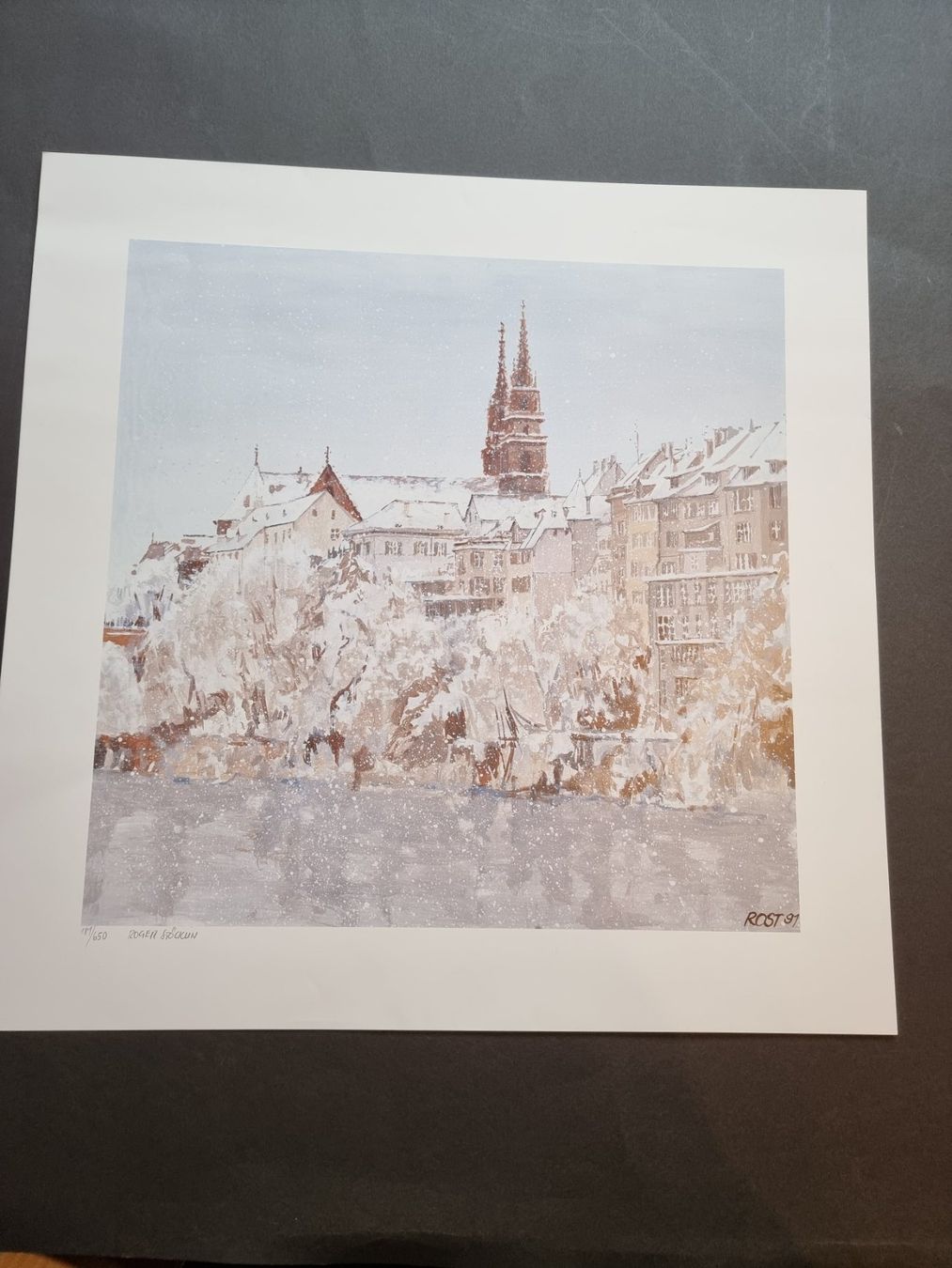 Foto & Immagini: ROGER STÖCKLIN KUNSTDRUCK BASEL GRÖSSE 48X48 NUMMERIERT – Usato da Gersau venduto da grafik-kunst 4