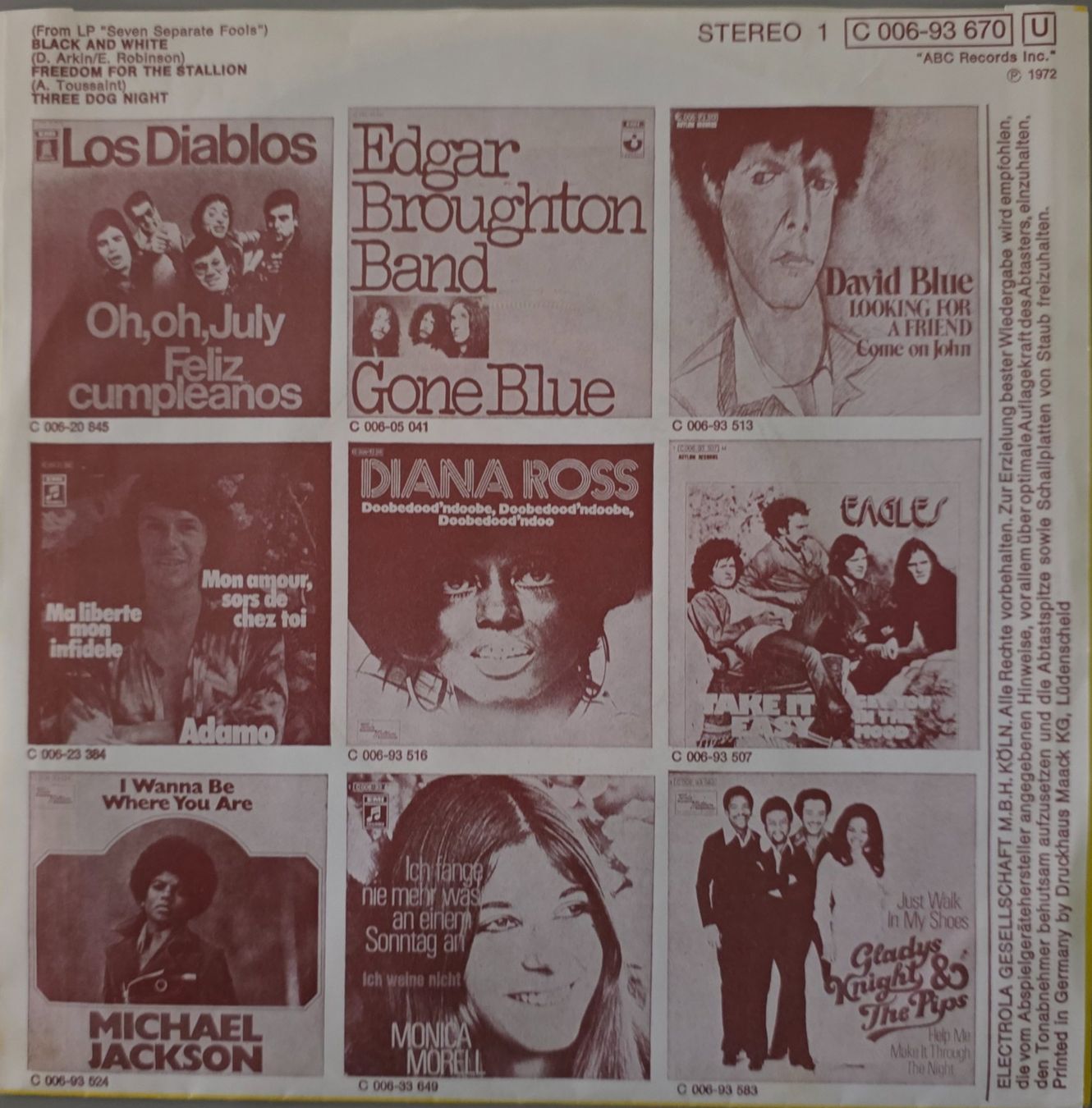 Dischi in vinile: Three Dog Night Single – Black & White – Usato da Root venduto da atelier22 1