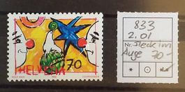 1572) 853.2.01, Abart Strich im Auge postfrisch Kt 70