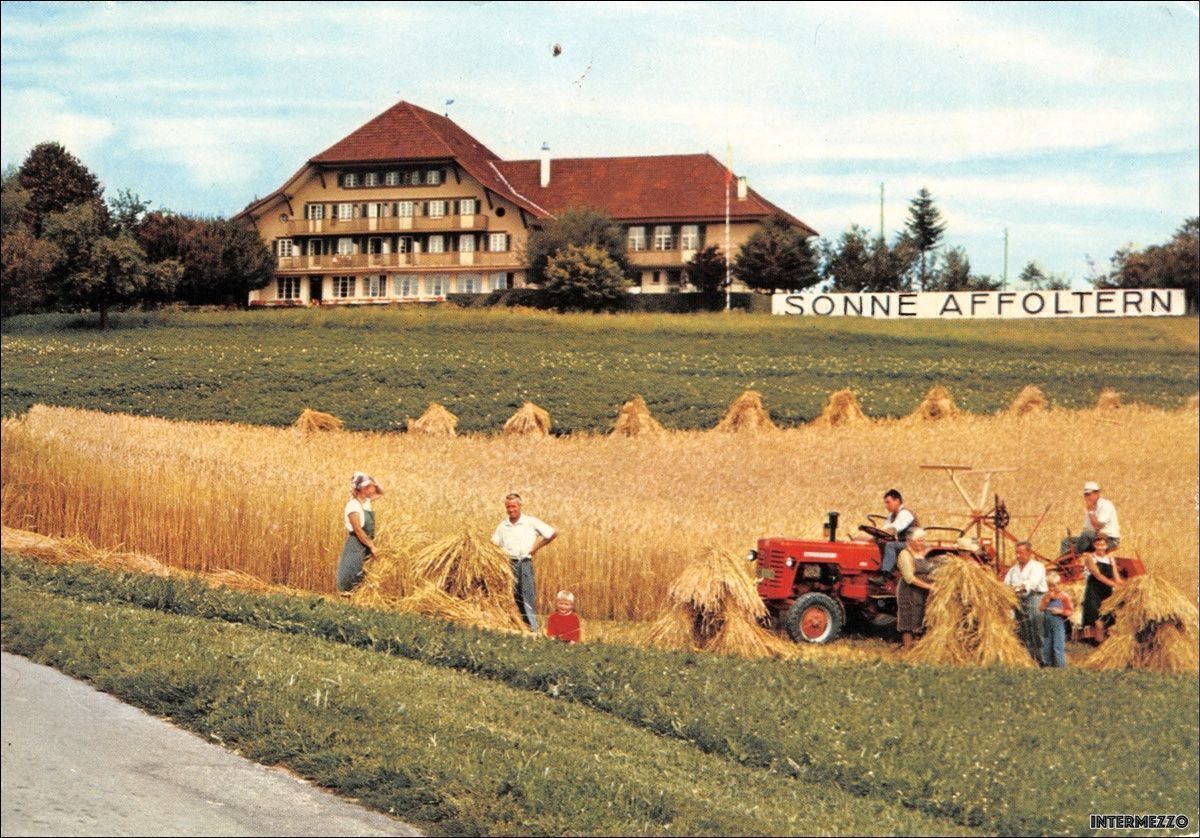 Cartoline postali: Affoltern i. E. // Hotel Sonne Traktor – Usato da Basel venduto da intermezzo12