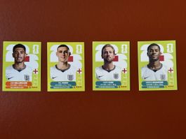 ENG 11,16,18,19 - Bellingham, Foden, Kane, Rashford - Panini