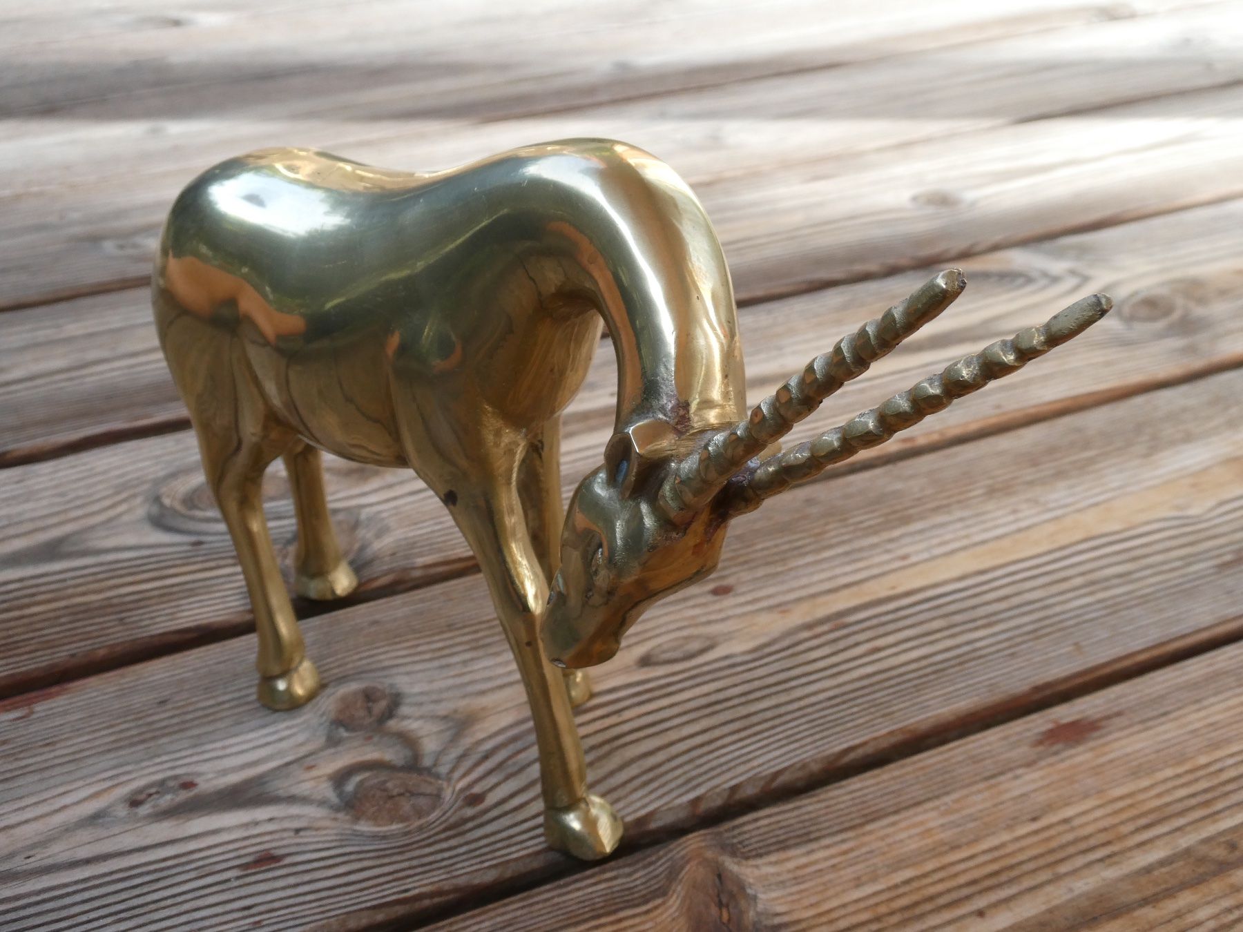 Figurines: Thomsongazelle oder so ? schwerer Messingguss poliert – D'occasion à Lüchingen par Eeizo 6
