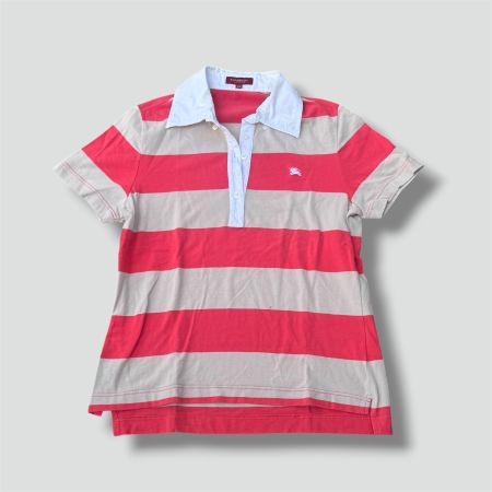Burberry London striped vintage womens poloshirt damen