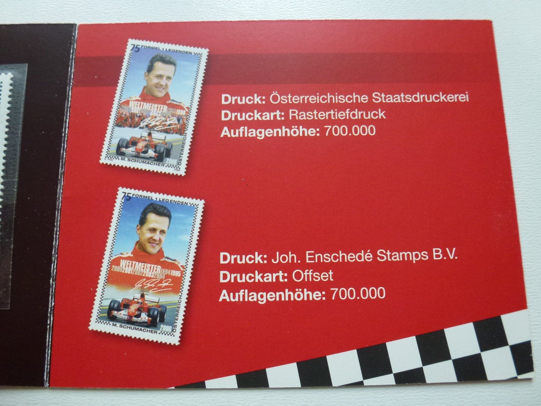 Tutti i francobolli: Michael Schumacher Briefmarken im Folder 2006 – Usato da Walkringen venduto da Casablanca777 3