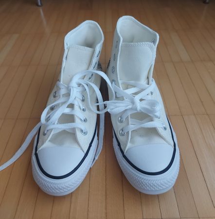 Converse Turnschuhe hoch, Off-White, Gr 39,5