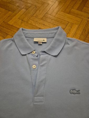 Polo Lacoste Bleu Ciel FR 4/US M - Regular Fit piqué stretch