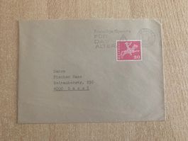 1965 Brief mit Marke Postreiter