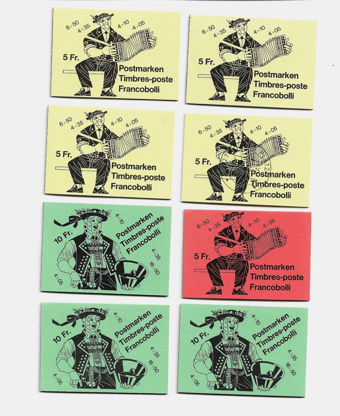 Alle Briefmarken: 7 MARKENHEFTE 1984 / 85 FRANKATUR – Neu (gemäss Beschreibung) aus Schlossrued von Aronliam