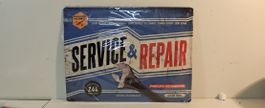 Blechschild: Service & Repair - Vintage- Stil, neu. (nov701)