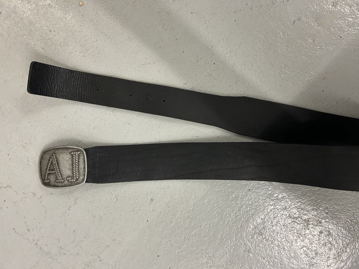 Armani Cinture: Armani Jeans Leder Gürtel schwarz – Usato da Bern venduto da floorball_zoro 5