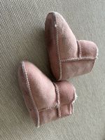 Rose booties wool natural size 21 , 14 cm 