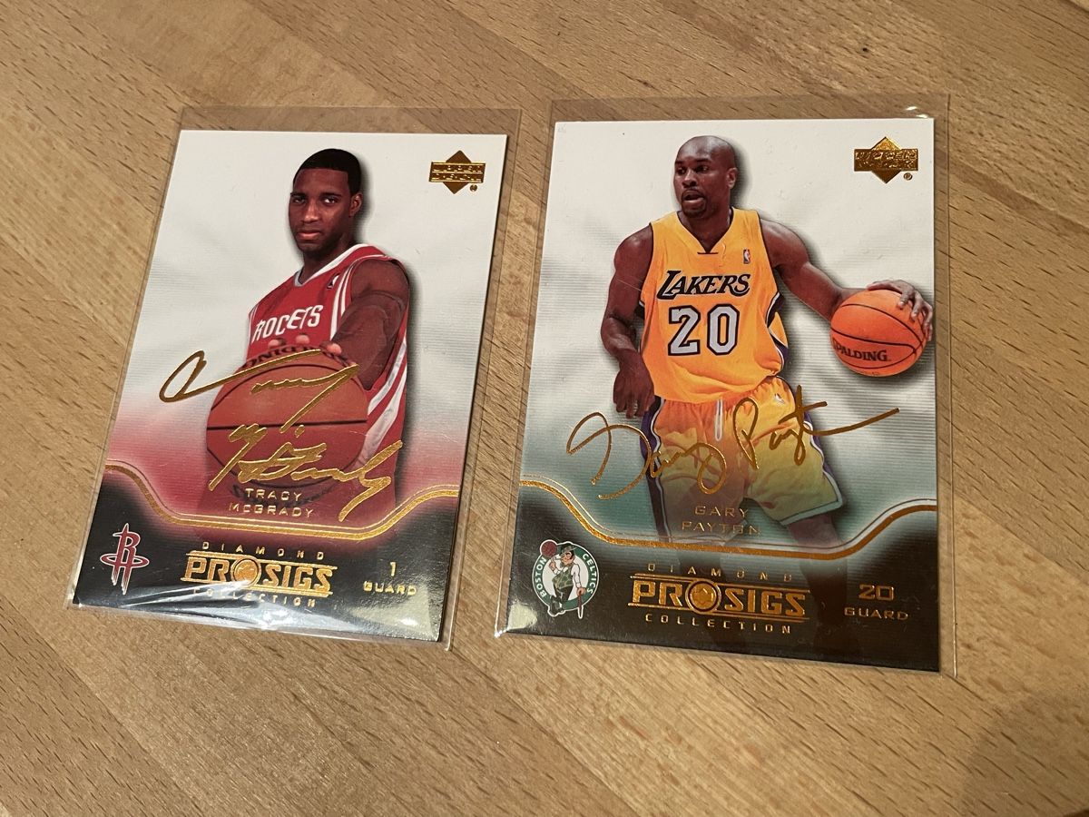 Nba Sammelbilder & Trading cards: NBA Trading Cards McGrady Payton Diamond Prosigs – Gebraucht aus Rheinfelden von slimjim