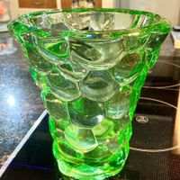 PIERRE D‘AVESN DAUM FRANCE ART DECO BLEIKRISTALLVASE UM 1930