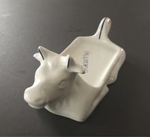 Beurrier Vache "Beurre" Faïence Royal France Vintage.
