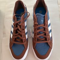 Adidas Court TNS Premiere - Braun/Weiss/Blau - Gr. 46 2/3 -