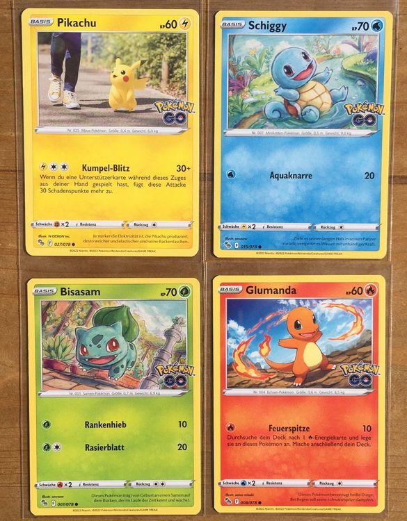 Pikachu Schiggy Bisasam Glumanda Pokémon Go Deutsch | Kaufen auf Ricardo
