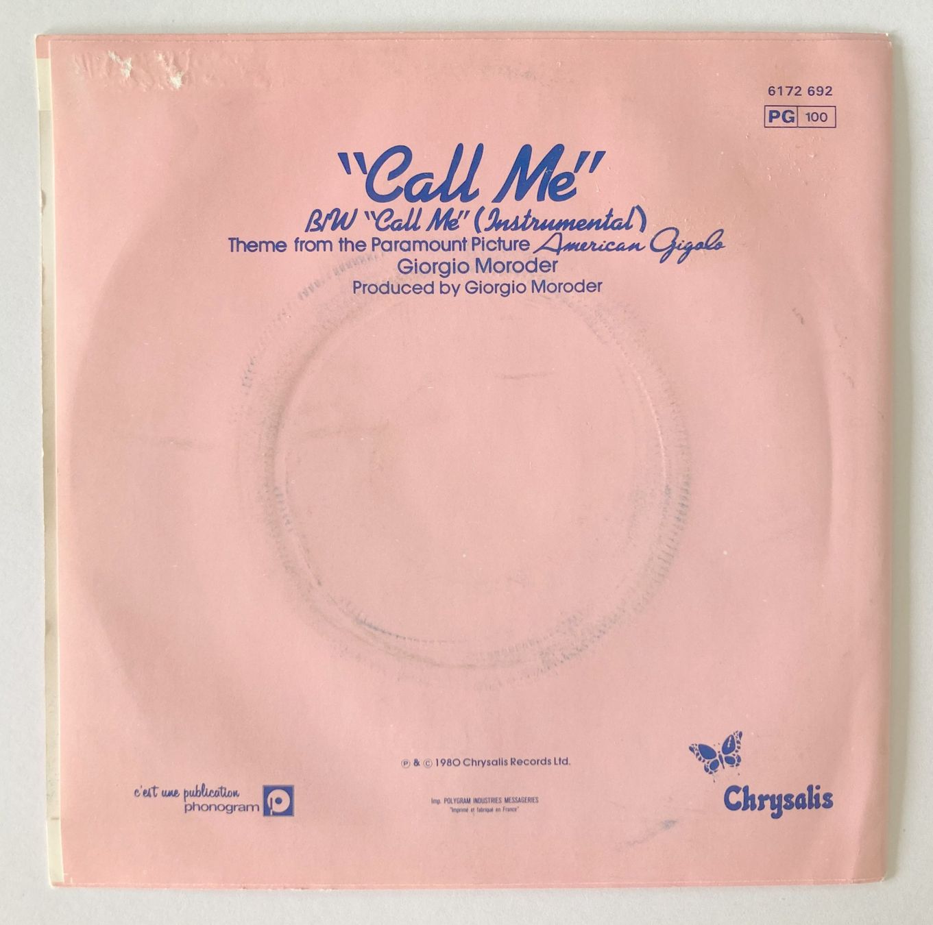 Dischi in vinile: BLONDIE - CALL ME – Usato da Bottens venduto da hotter-than-hell 1