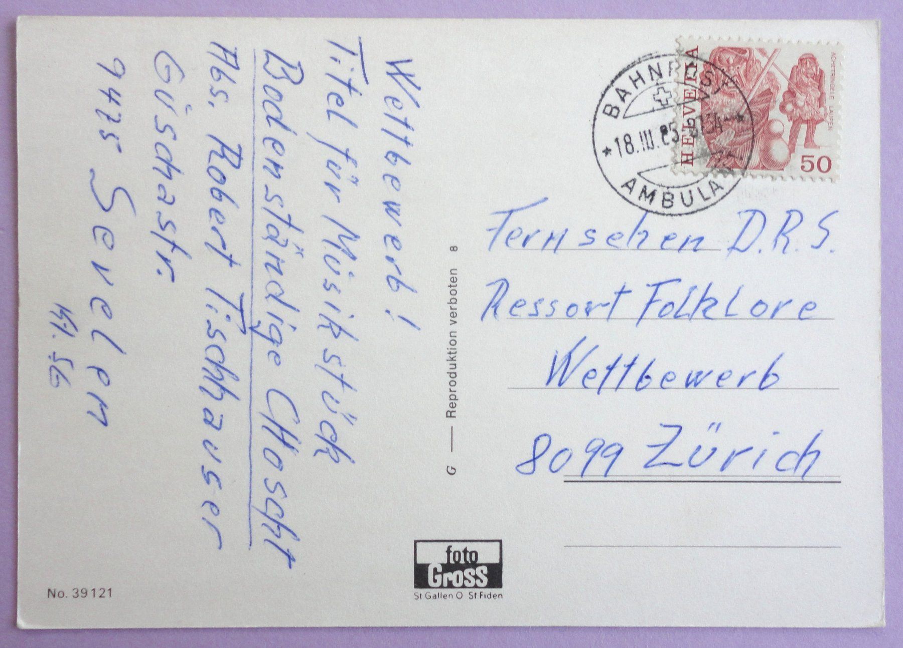 Cartoline postali: Sevelen/SG – Usato da Fétigny venduto da Billy2miny 1