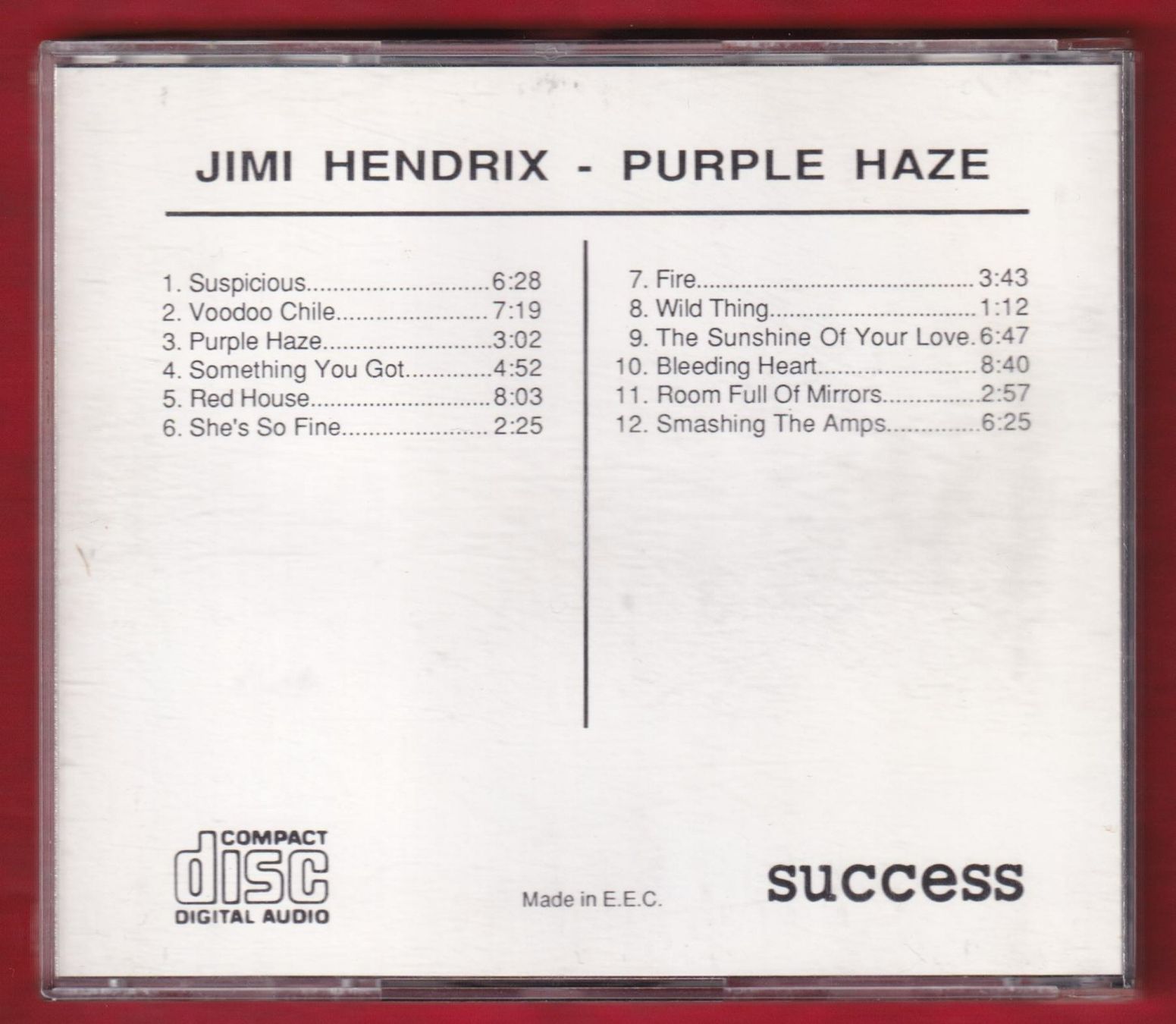 CD: Jimi Hendrix - Purple Haze (CD) – Usato da Zürich venduto da Pfluftl2000 1