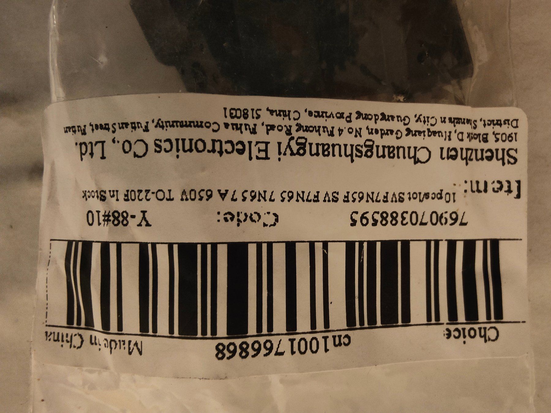 Componenti elettronici: MOSFET SVF7N65F SL7H2BF – Usato da Studen BE venduto da Paplo 1