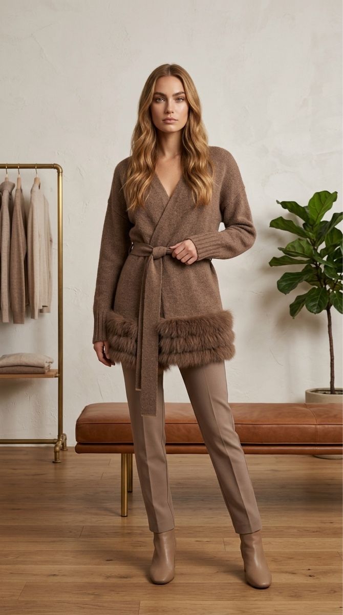Max & Moi Giacche: Max&Moi Strickjacke mit Pelzbesatz, Grösse M – Usato da Stettlen venduto da Beauty-19
