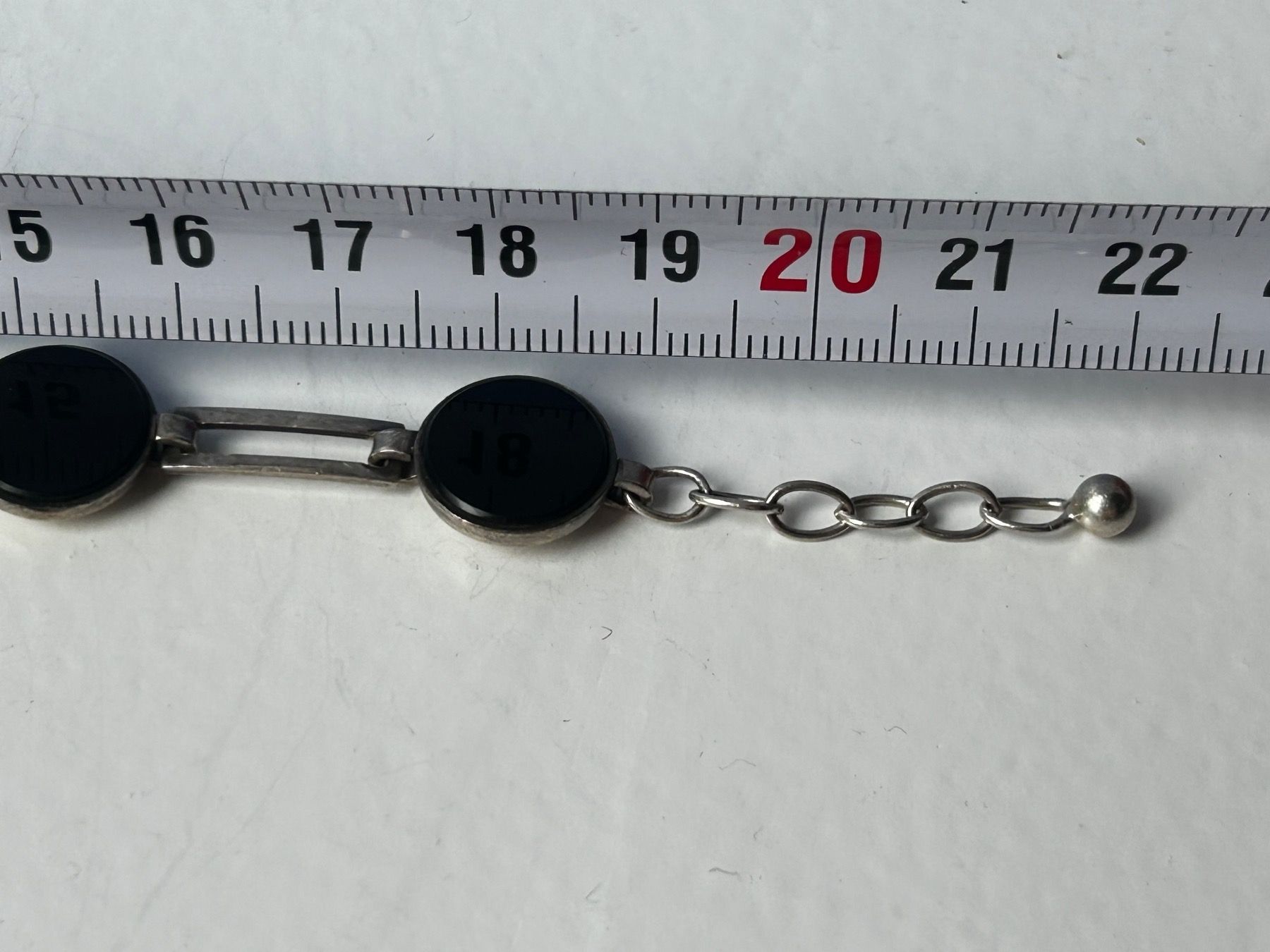 Bracciali & Braccialetti: Silber Armband Onyx Cabochon, Vintage – Usato da Laufen venduto da belleskulptur 6