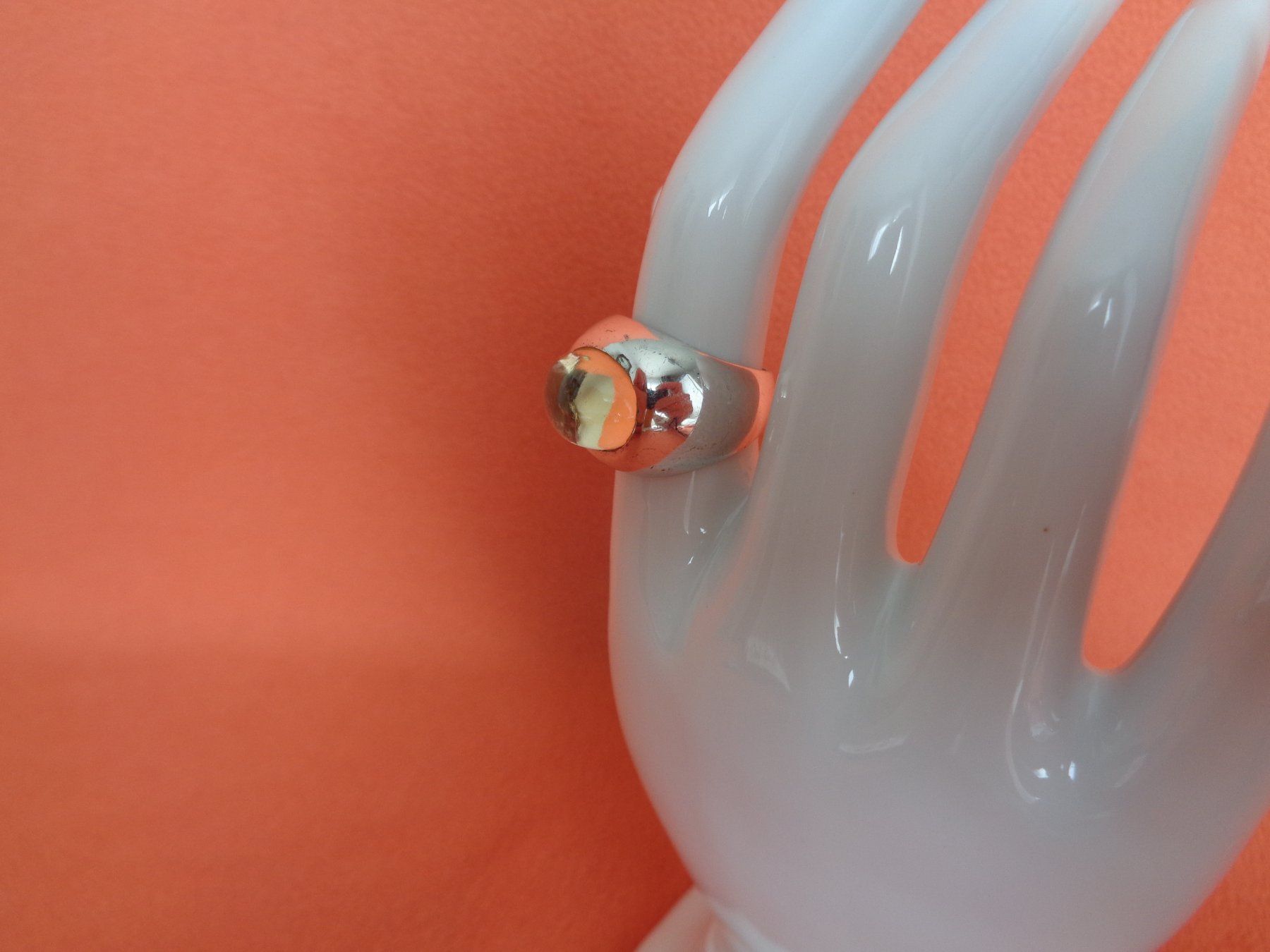 Ringe: Silberring mit Glasstein - Sterling Silber 925 Grösse 50 – Neu (gemäss Beschreibung) aus Chur von omonia 2