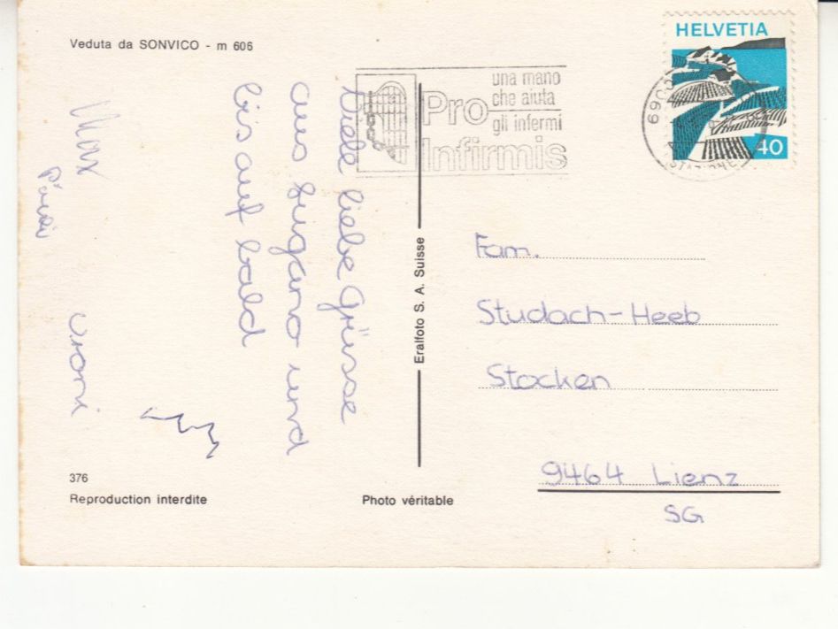 Cartoline postali: Lugano 1976 – Usato da Bürglen TG venduto da StampGraf 1