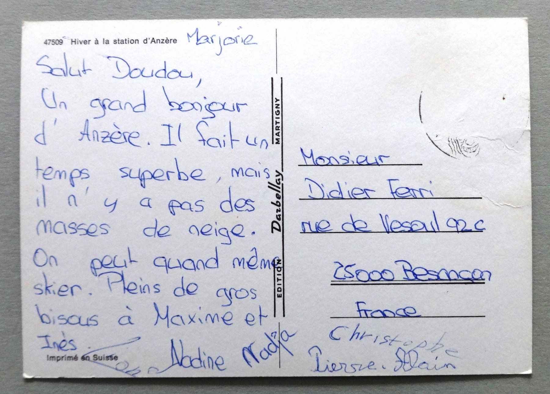 Cartes postales: Anzère – Défectueux à Fétigny par Billy2miny 1