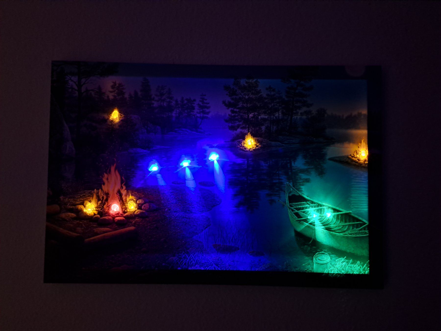 Foto & Immagini: LED Kunstbild Lager Feuer Alaska flackerndem Licht & Boot – Nuovo e nell'imballaggio originale da Kilchberg ZH venduto da ruedi34 2