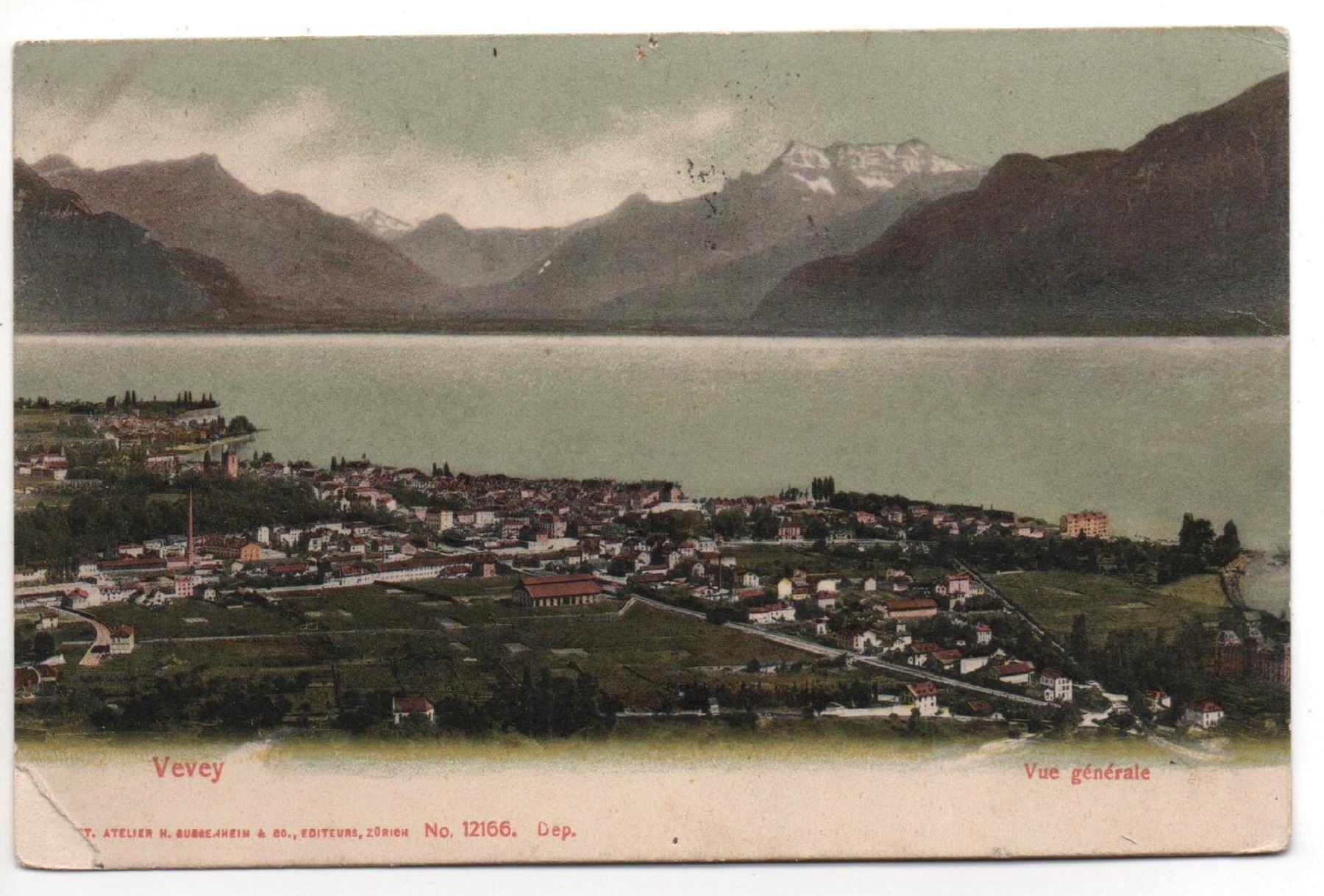 Cartoline postali: VEVEY Vue générale – Usato da Jona venduto da philajona