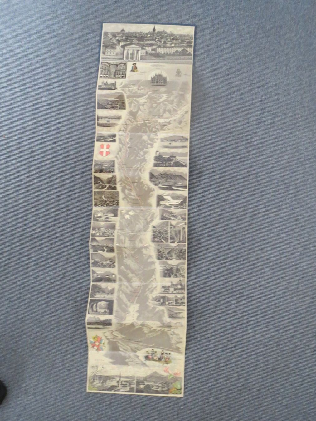 Libri: Panorama Route St. Gotthard, Litho Leporello, antik – Usato da Tagelswangen venduto da Miski 1