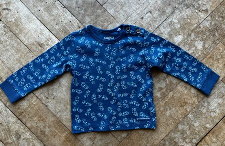 Staccato Baby Langarmshirt Gr. 62/68 – Blau mit Print – Top!