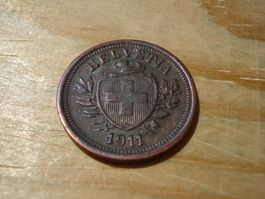 (D1) Départ 1 CHF 1 Rappen 1911
