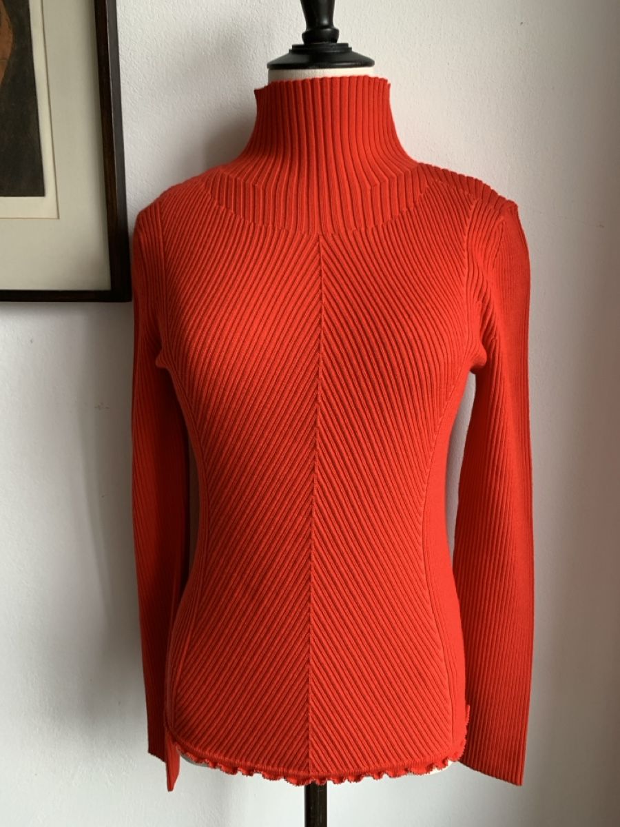 Pullover & Sweatshirts: PHILLIP LIM: Exklusiver rot/oranger Rollkragenpullover, M – Neu (gemäss Beschreibung) aus Luzern von designluzern 1