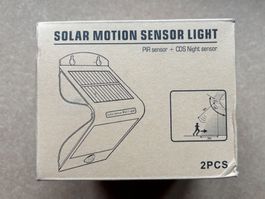 Solar Wandleuchten Set 2 Stück mit Bewegungsmelder neu