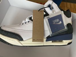 Sneakers Nike Air Jordan 3 Retro bianco blu nuovo