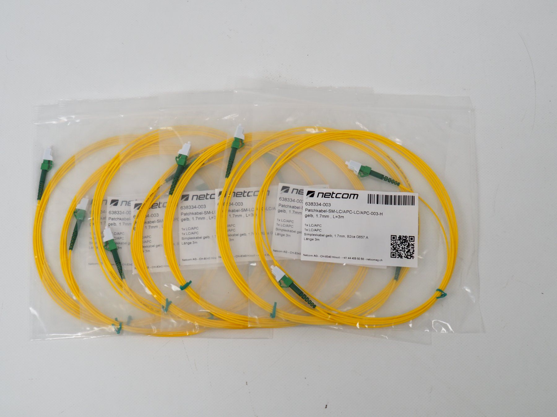 Cavi: 7x NETCOM Patchkabel 3m (18749) – Nuovo e nell'imballaggio originale da Zürich venduto da fundsachenverkauf