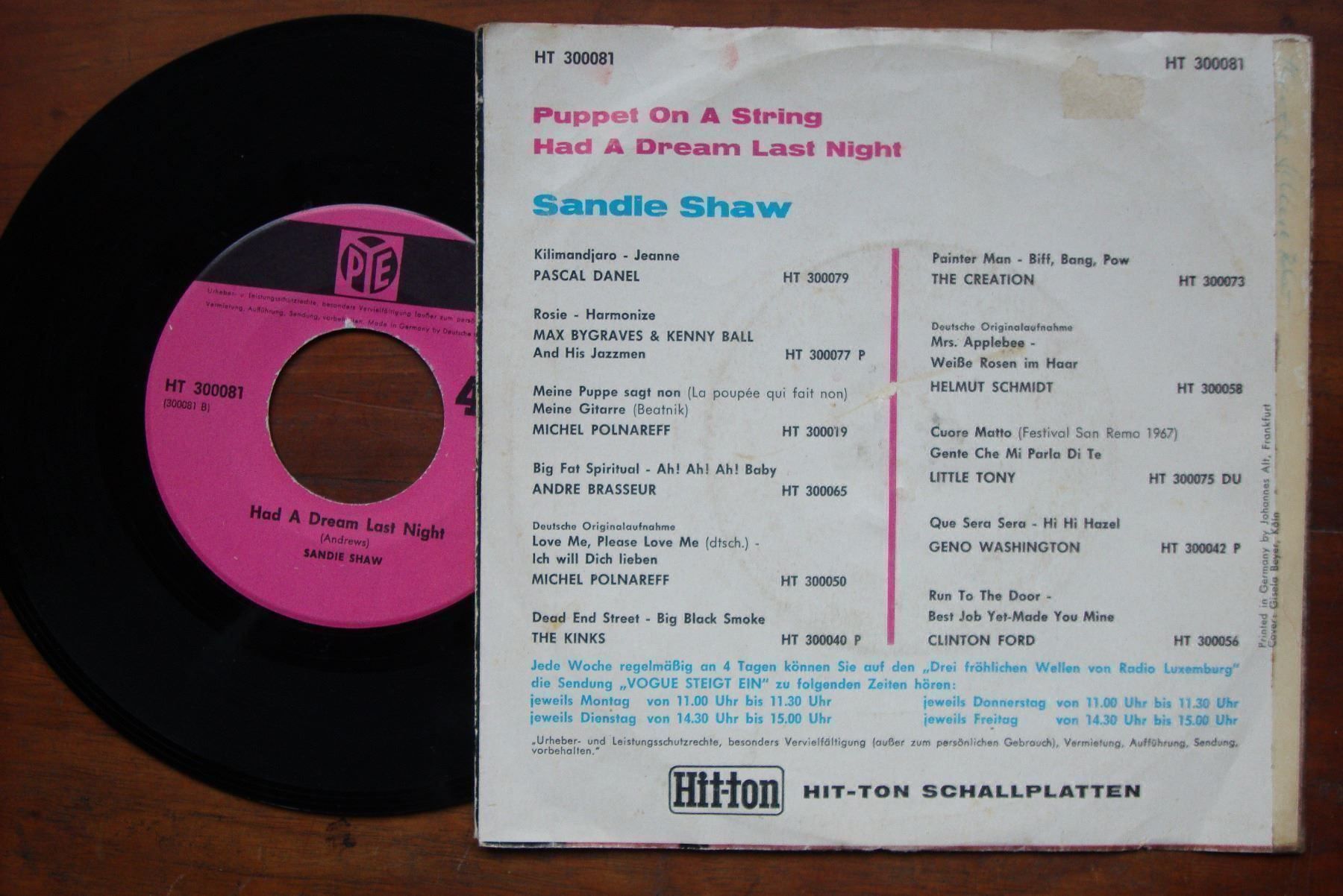 Vinyles: SANDIE SHAW - PUPPET ON A STRING – D'occasion à Bern par Uli_10_11 1