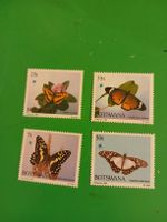 Lot de 4 timbres Botswana - Collection Papillons rares!