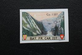BAT. FR. CAR. 227 Cp. I/227 Soldatenmarke geschnitten