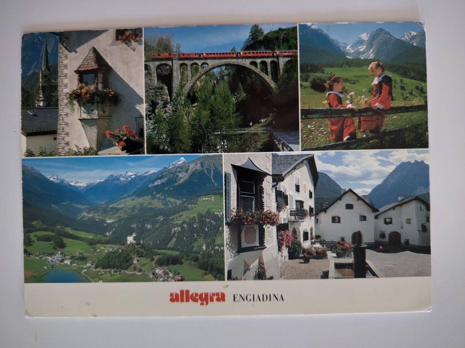 Cartoline postali: 5-Bild AK, Bahn etc. Engadin Allegra – Usato da Ohmstal venduto da Lebensfreude05