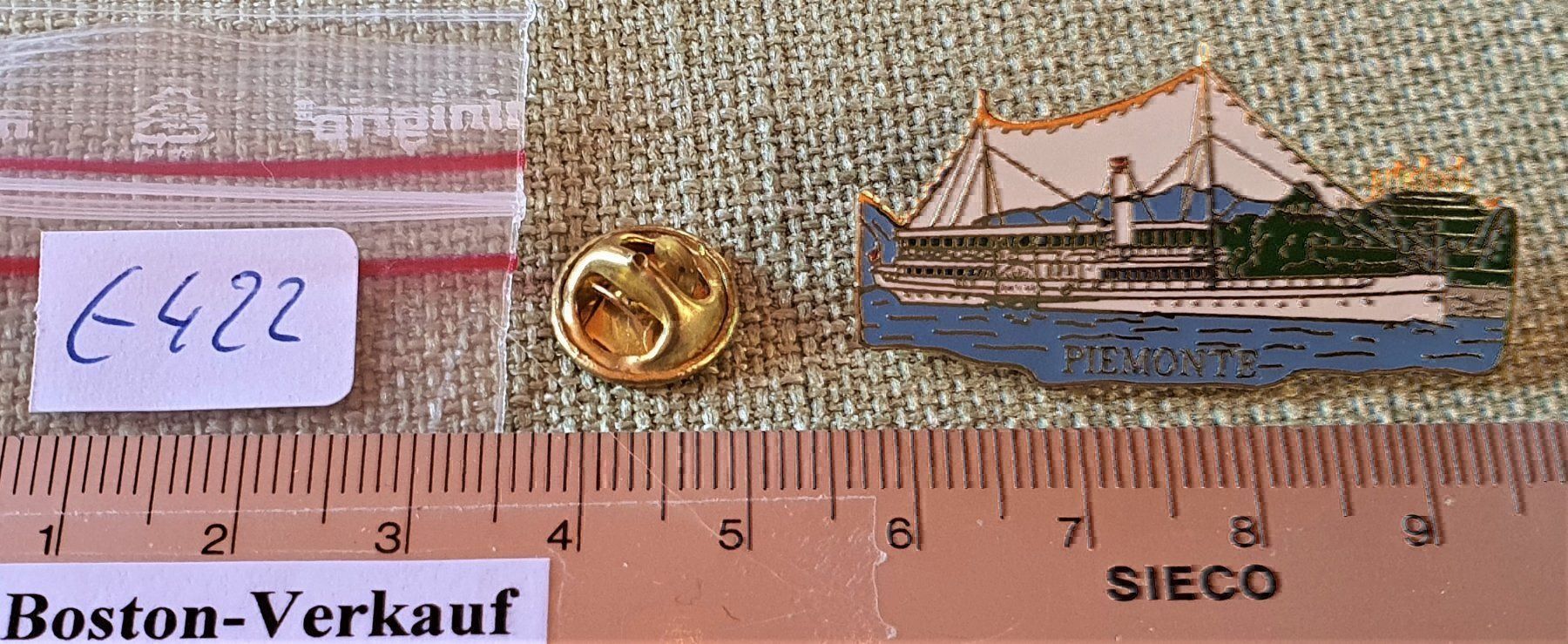 Placchette & Badge: E422 - Pin Raddampfer Piemonte Schiff – Usato da Reinach BL venduto da Boston-Verkauf 2