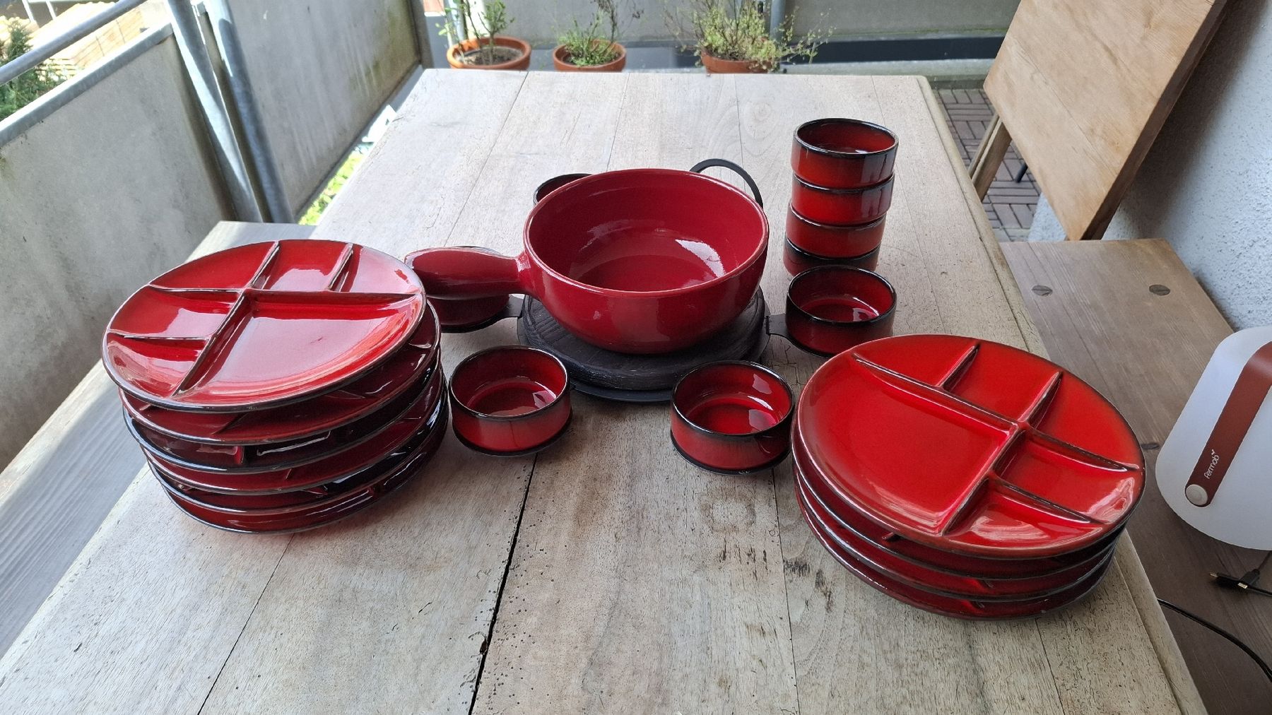 Set di piatti: Fondue Chinoise rot – Usato da Zürich venduto da witike