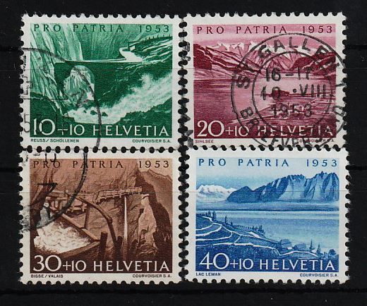 Tutti i francobolli: 1953 Serie Pro Patria – Usato da Arlesheim venduto da gaugi43